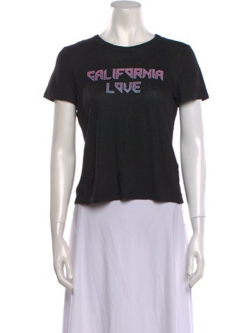 A.l.c. Tops Linen Graphic Print T-Shirt XS