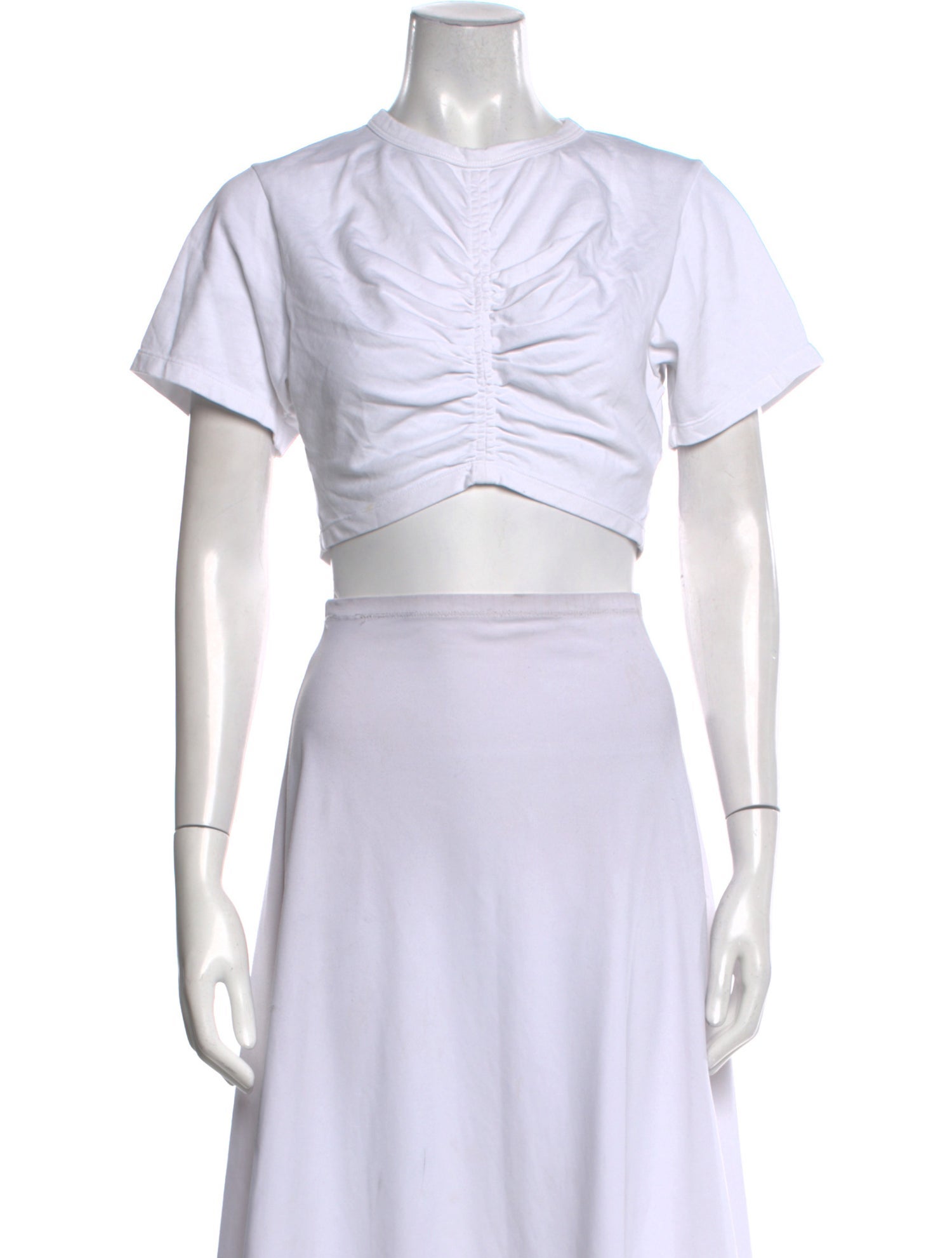A.L.C. Crew Neck Short Sleeve Crop Top