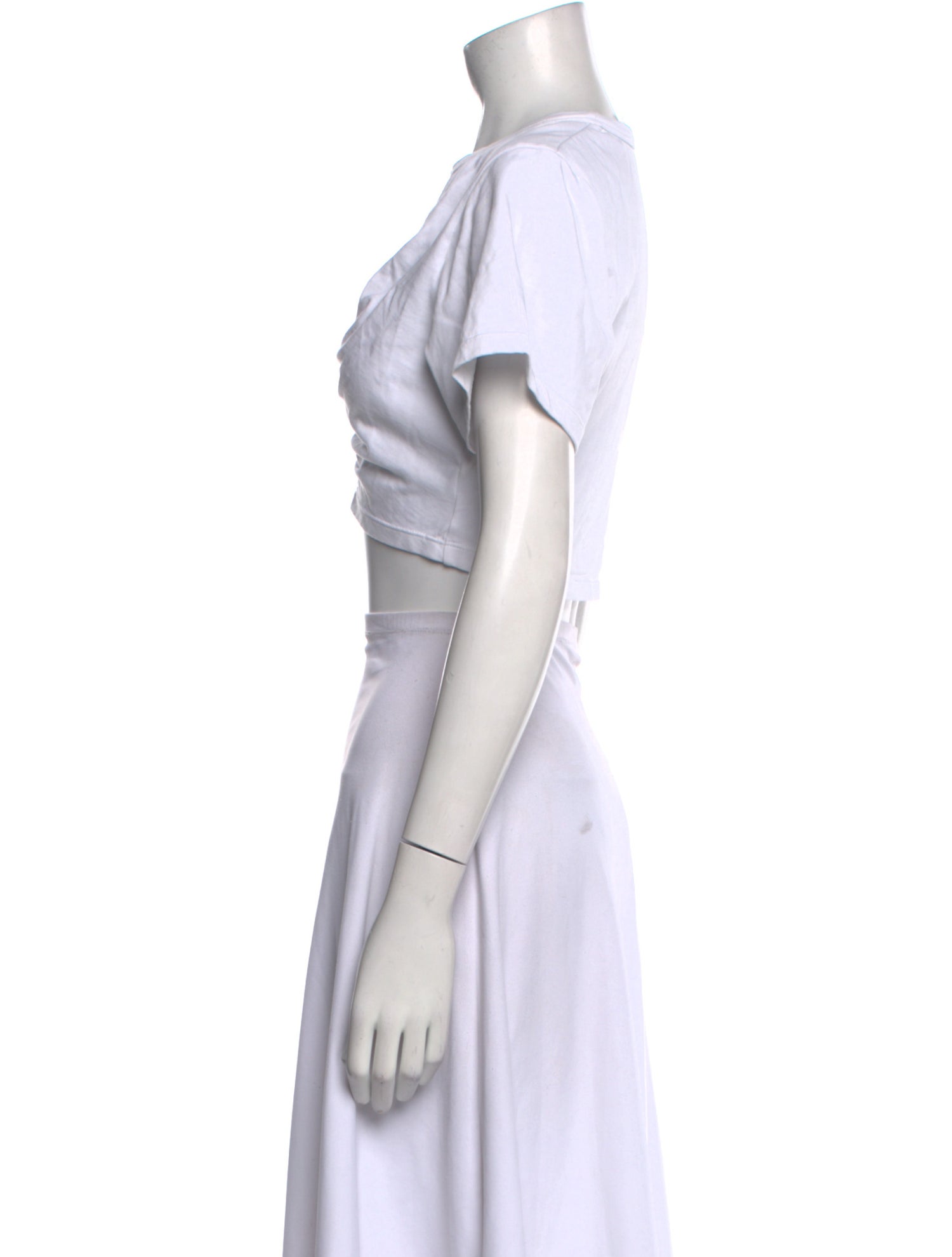 A.L.C. Crew Neck Short Sleeve Crop Top