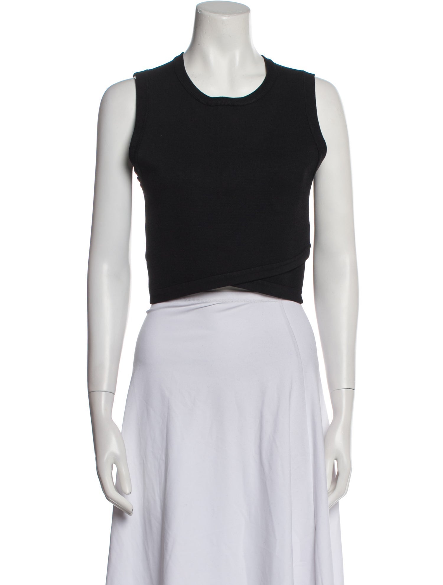 A.L.C. Crew Neck Sleeveless Crop Top