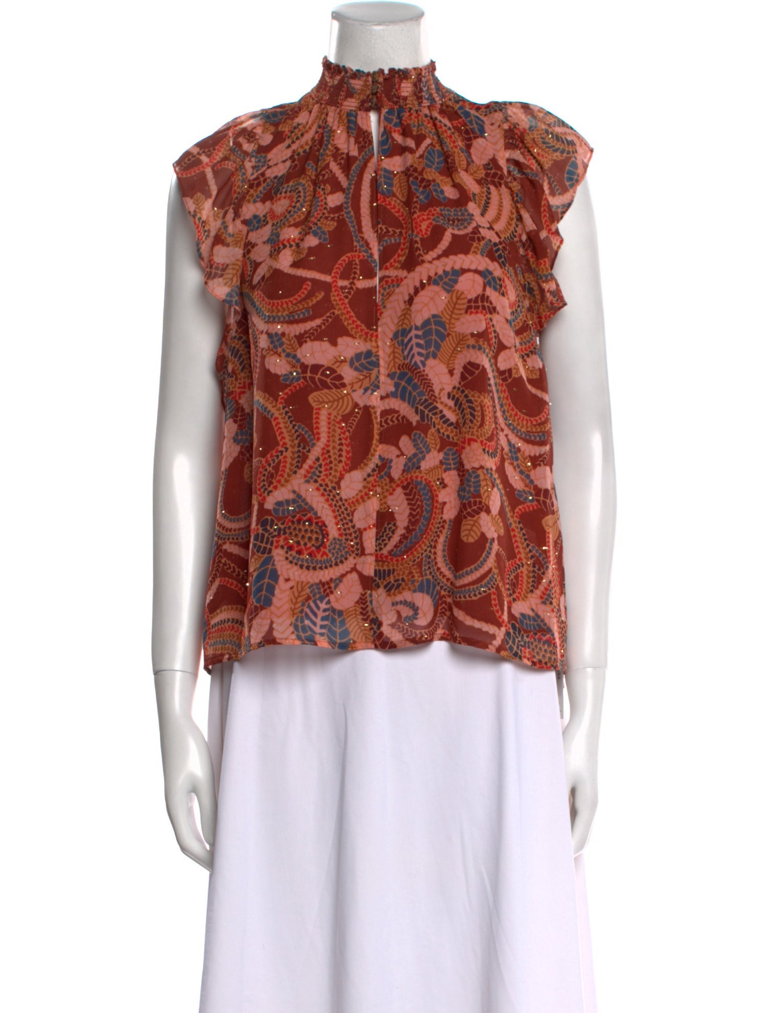 A.L.C. Silk Printed Blouse