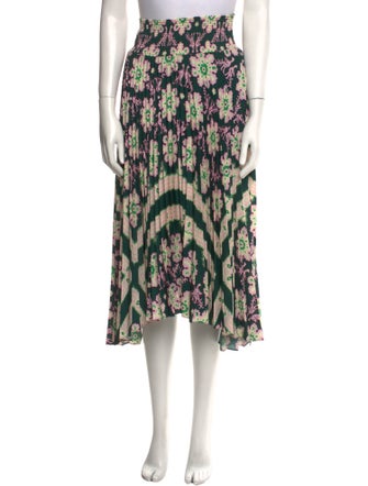 A.L.C. Floral Print Midi Length Skirt