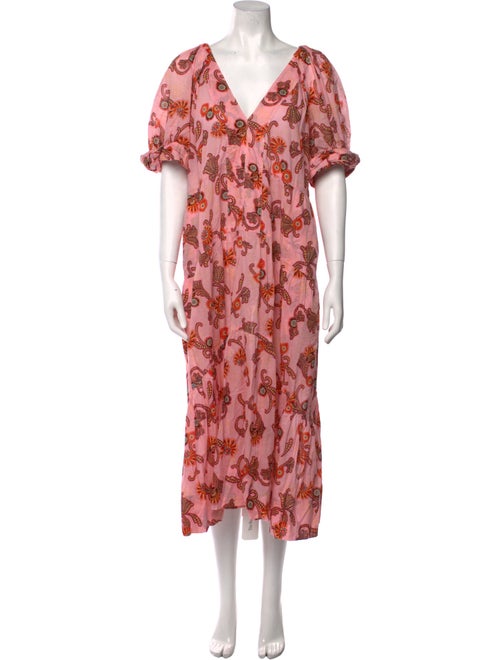 A.L.C. Floral Print Midi Length Dress