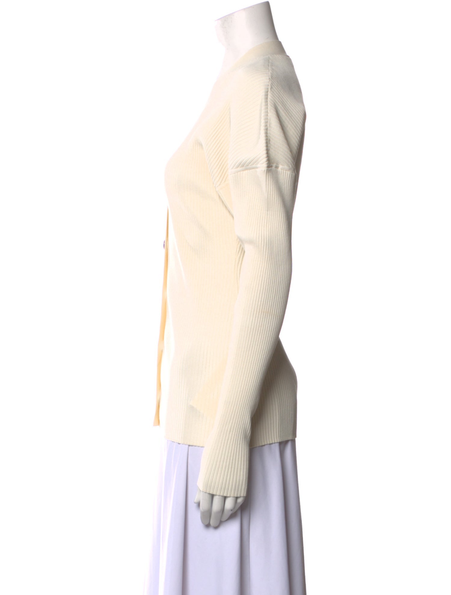 A.L.C. V-Neck Long Sleeve Polo