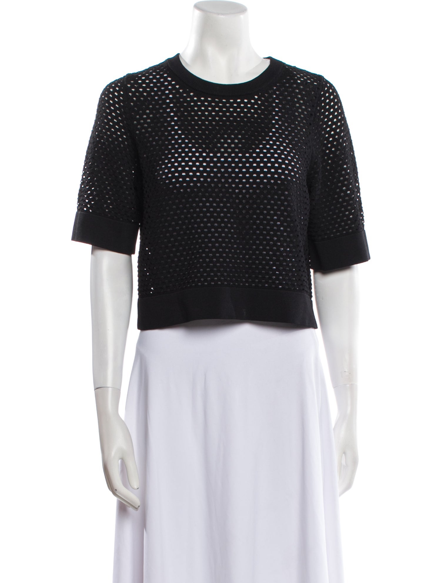 A.L.C. Crew Neck Short Sleeve Crop Top