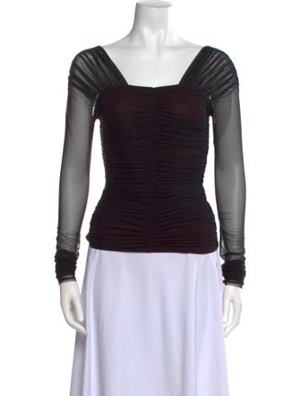 A.L.C. Square Neckline Long Sleeve Top