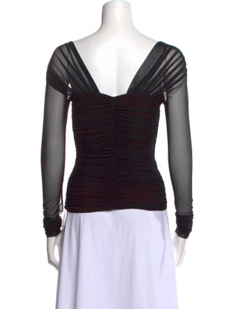 A.L.C. Square Neckline Long Sleeve Top