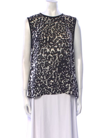 A.L.C. Silk Animal Print Top