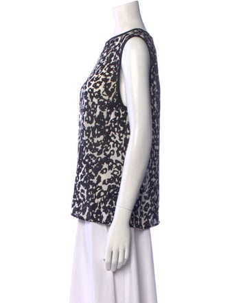 A.L.C. Silk Animal Print Top