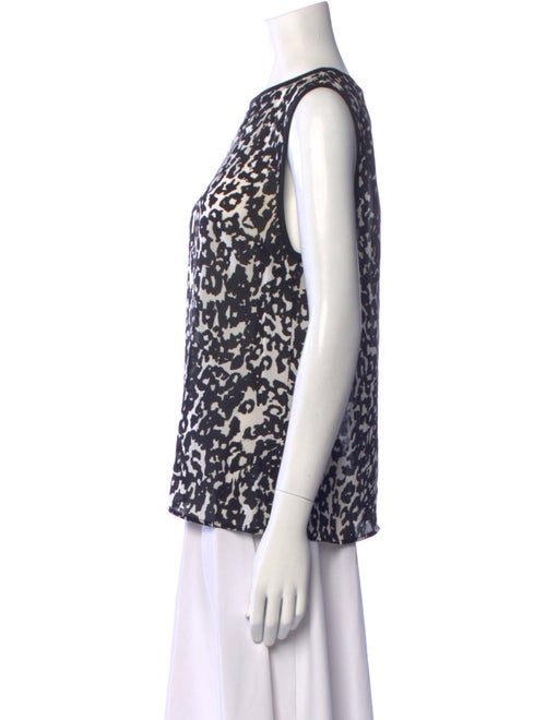 A.L.C. Silk Animal Print Top