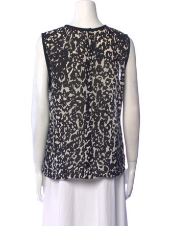 A.L.C. Silk Animal Print Top