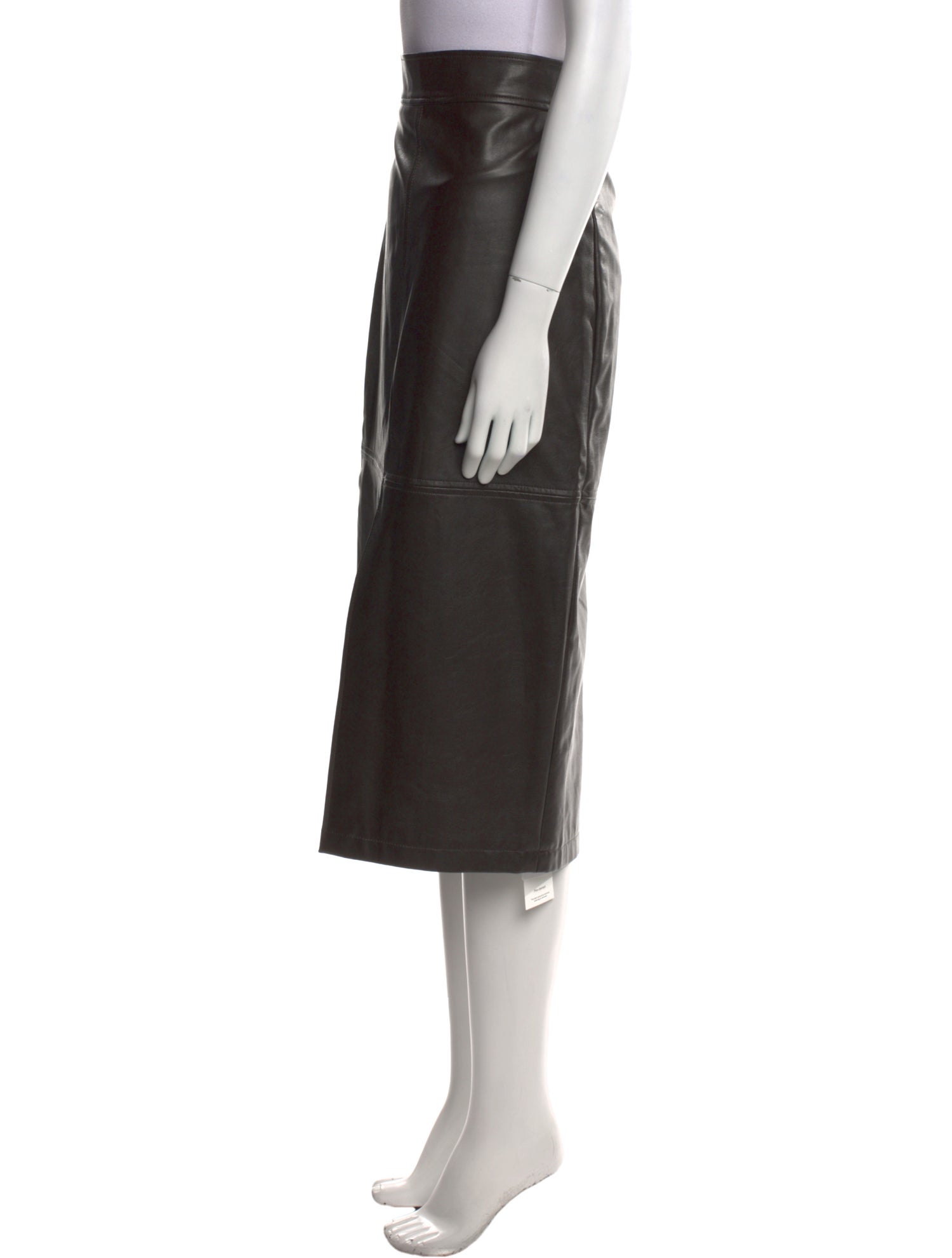 A.L.C. Leather Trim Embellishment Midi Length Skirt