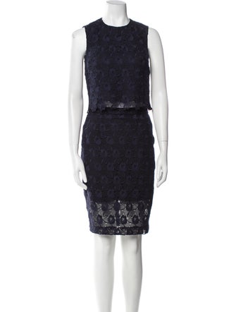 A.L.C. Lace Pattern Embroidered Accent Skirt Set