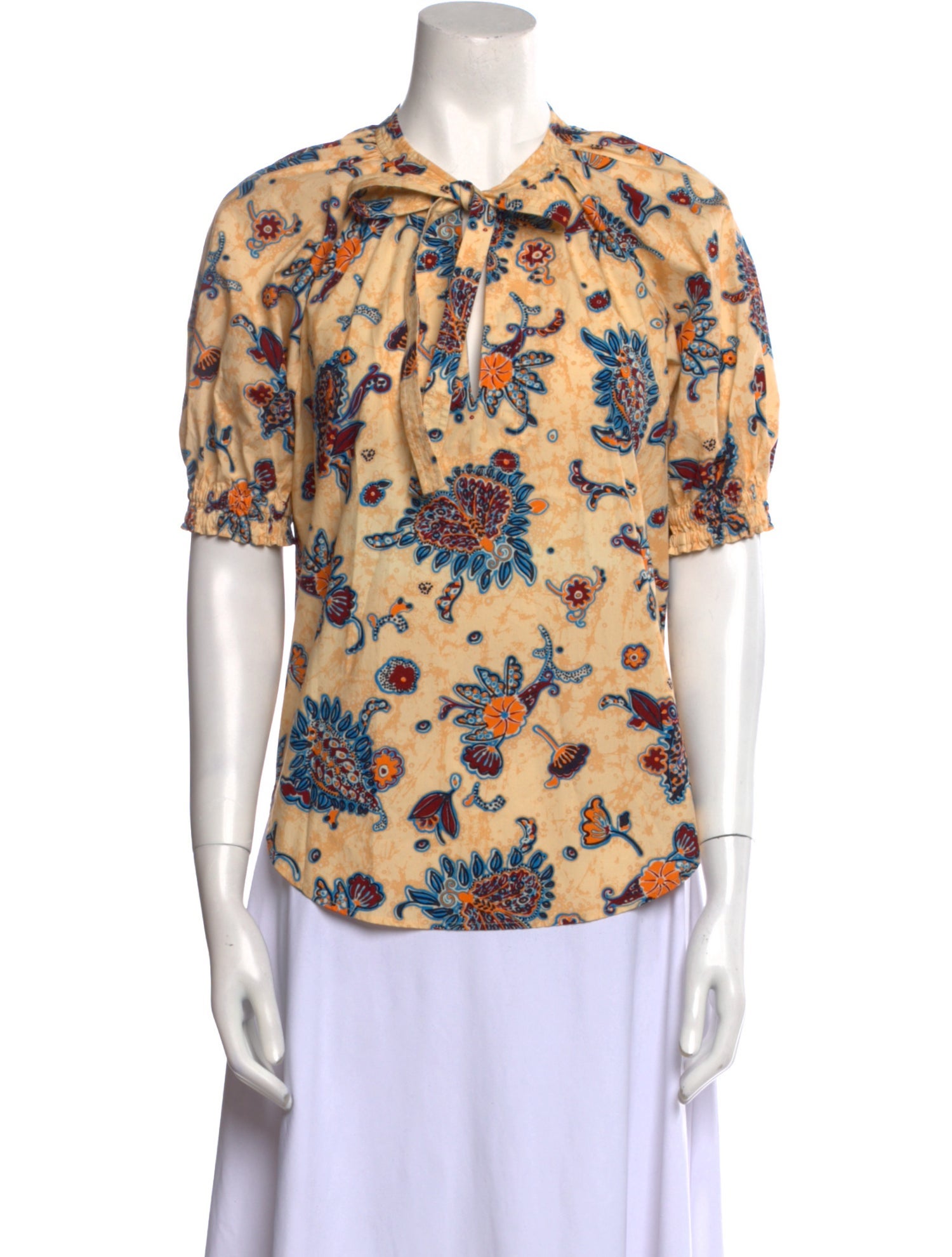 A.L.C. Printed V-Neck Blouse