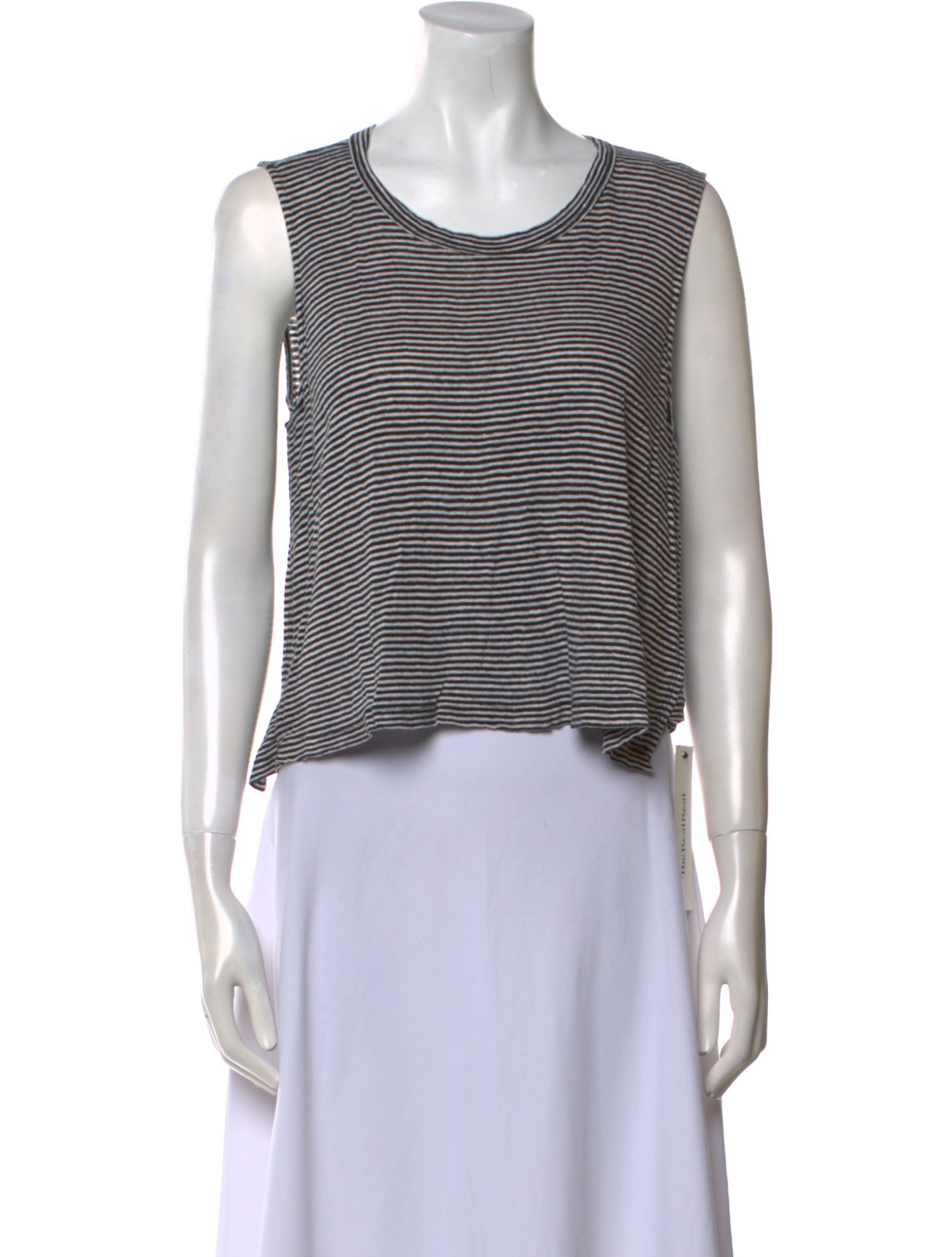 A.L.C. Linen Striped Crop Top