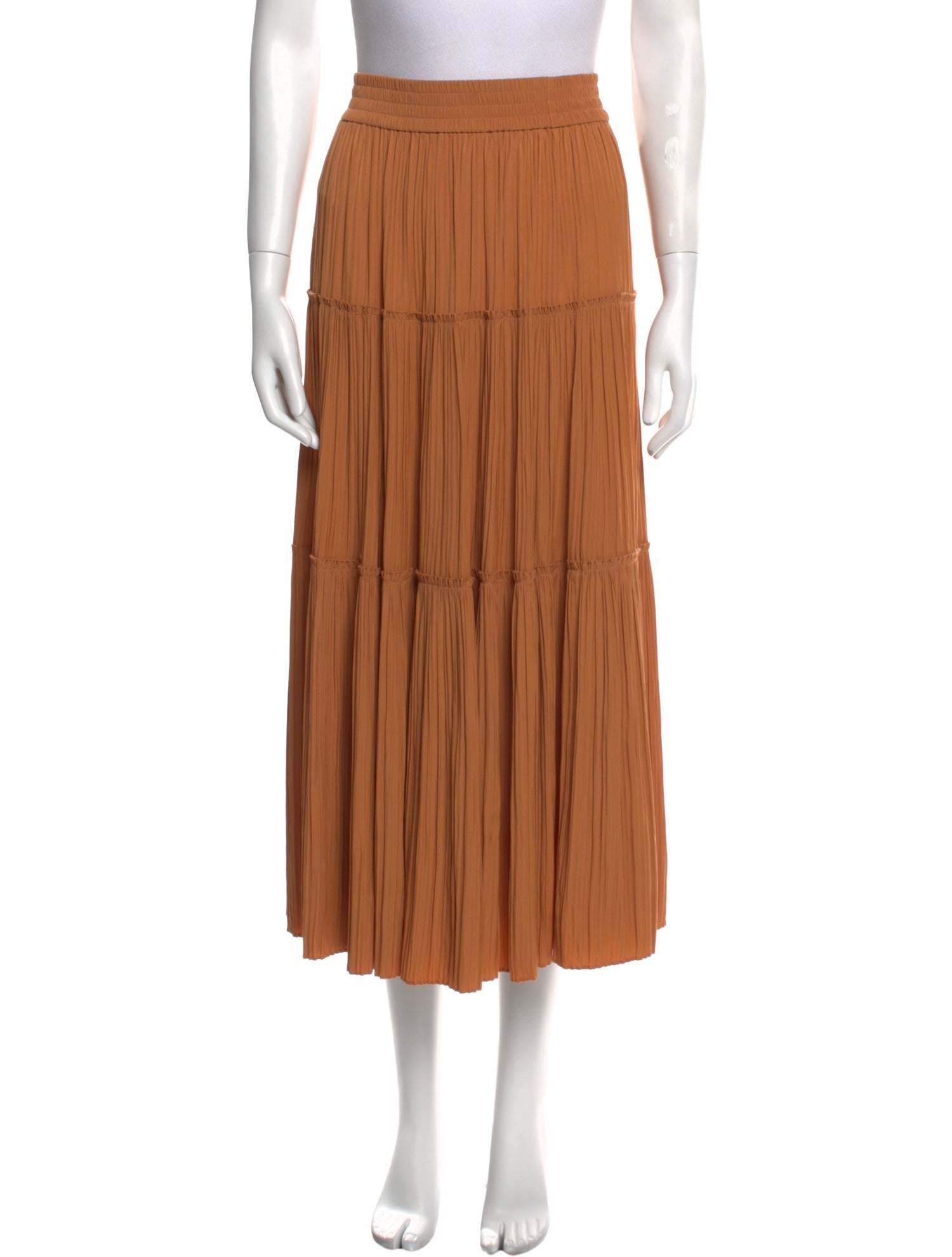 A.L.C. Ruffle Embellishment Midi Length Skirt