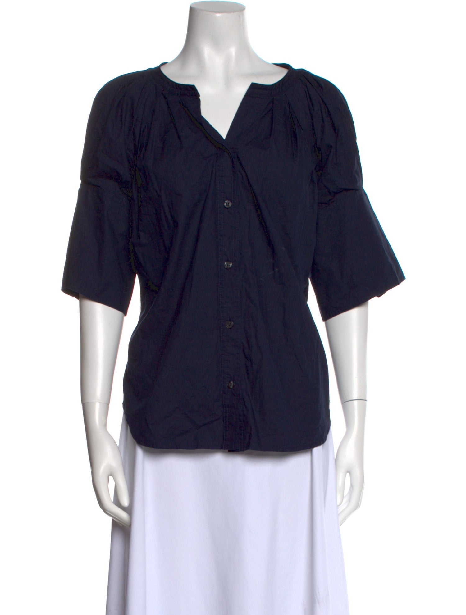 A.L.C. V-Neck Three-Quarter Sleeve Blouse
