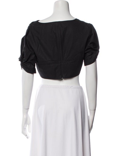 A.L.C. V-Neck Short Sleeve Crop Top