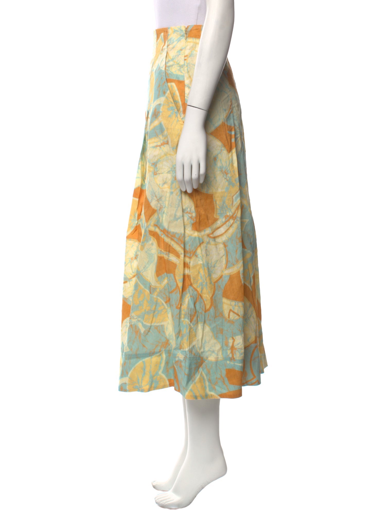 A.L.C. Linen Midi Length Skirt
