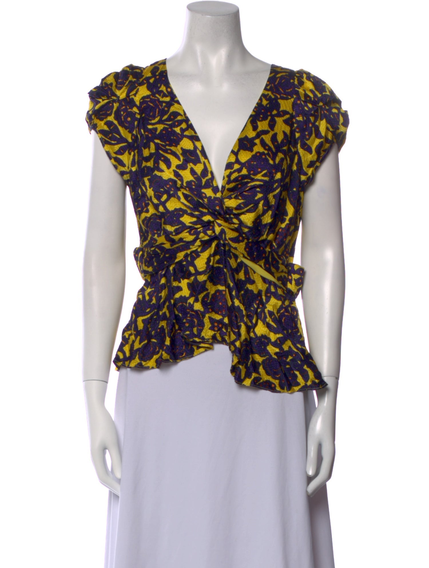 A.L.C. Silk Printed Blouse