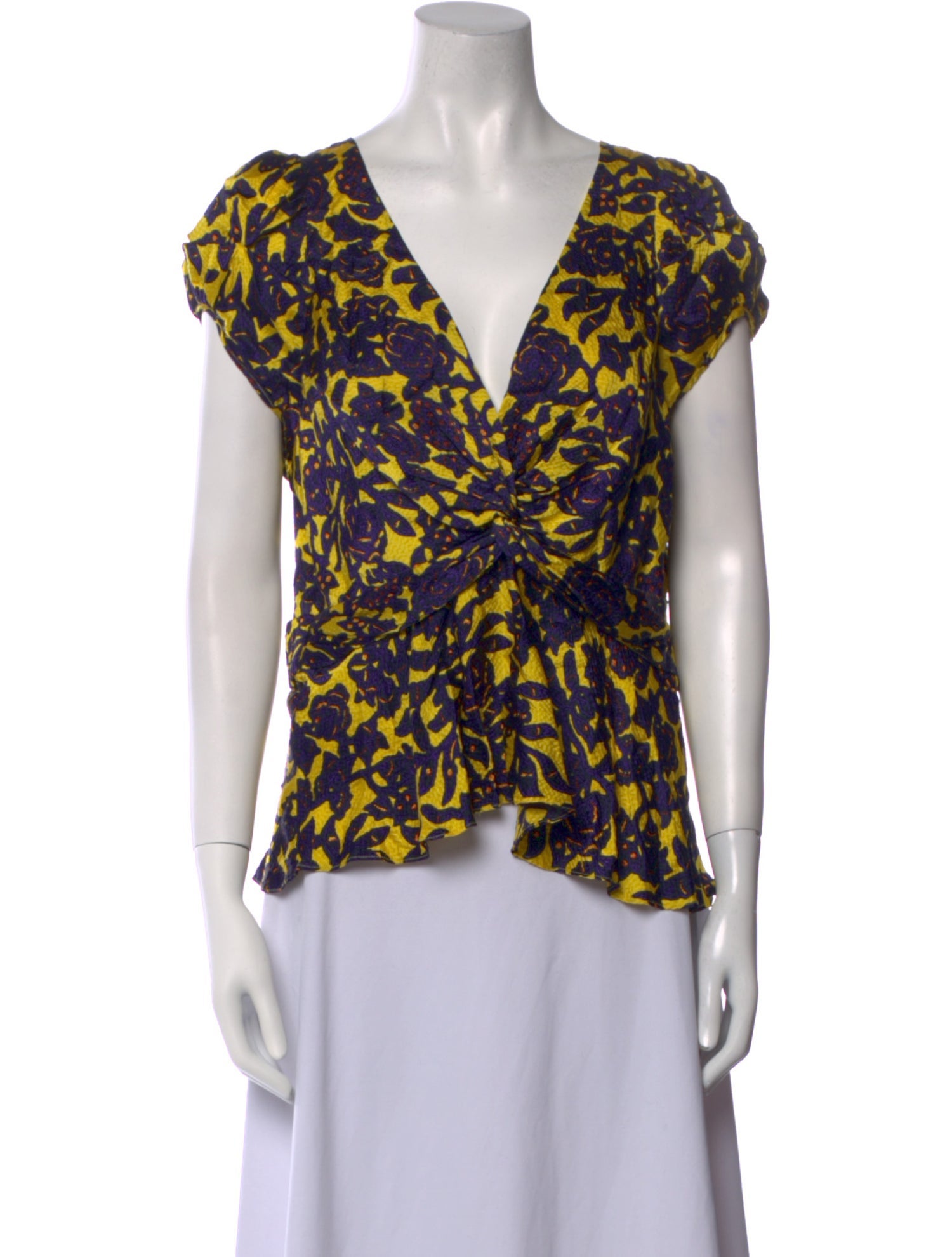 A.L.C. Silk Floral Print Blouse