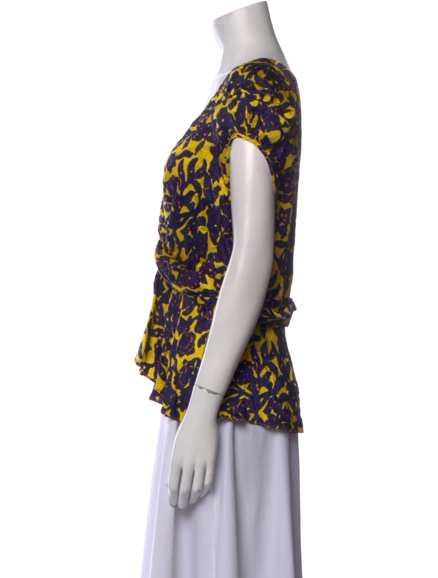 A.L.C. Silk Floral Print Blouse