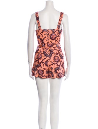 A.L.C. Linen Floral Print Romper