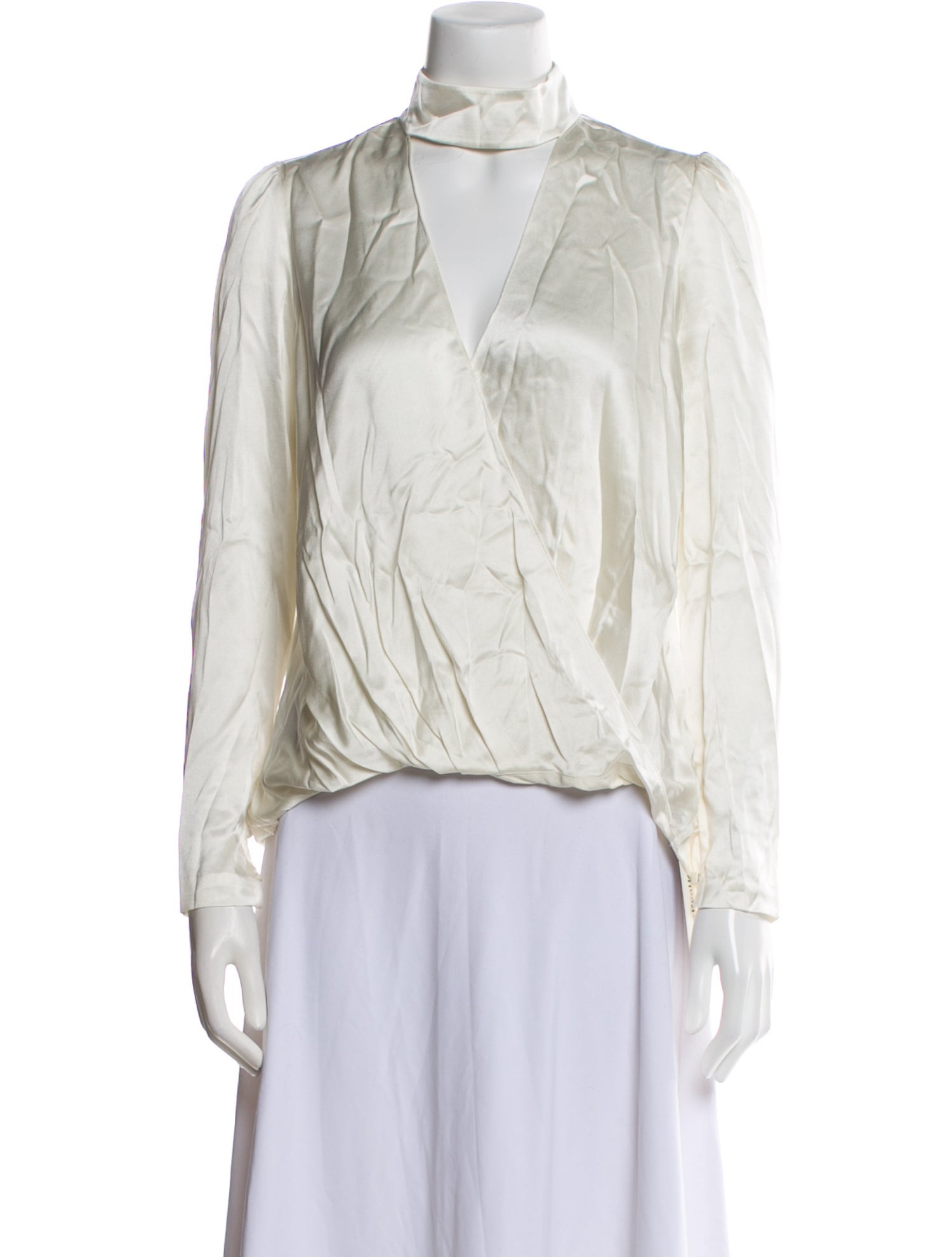 A.L.C. Mock Neck Long Sleeve Blouse