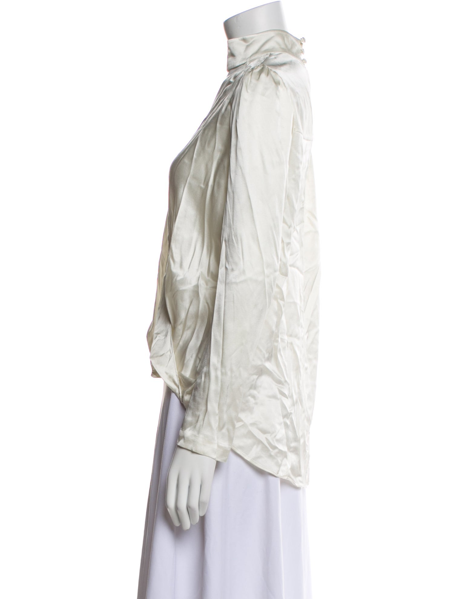A.L.C. Mock Neck Long Sleeve Blouse