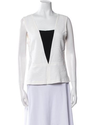 A.l.c. Tops Colorblock Pattern Square Neckline Top M