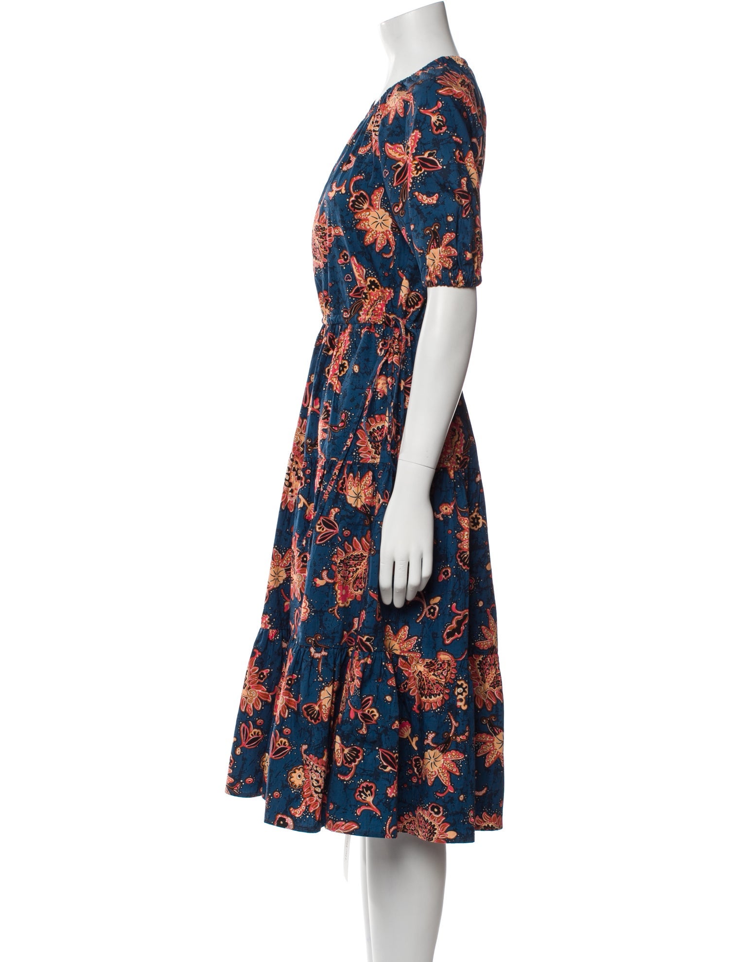 A.L.C. Floral Print Midi Length Dress