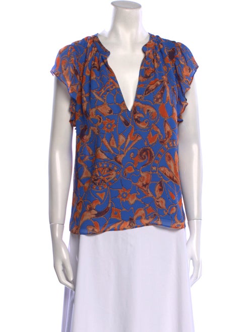 A.L.C. Silk Printed Blouse