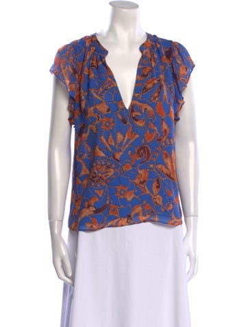 A.l.c. Tops Silk Printed Blouse XS