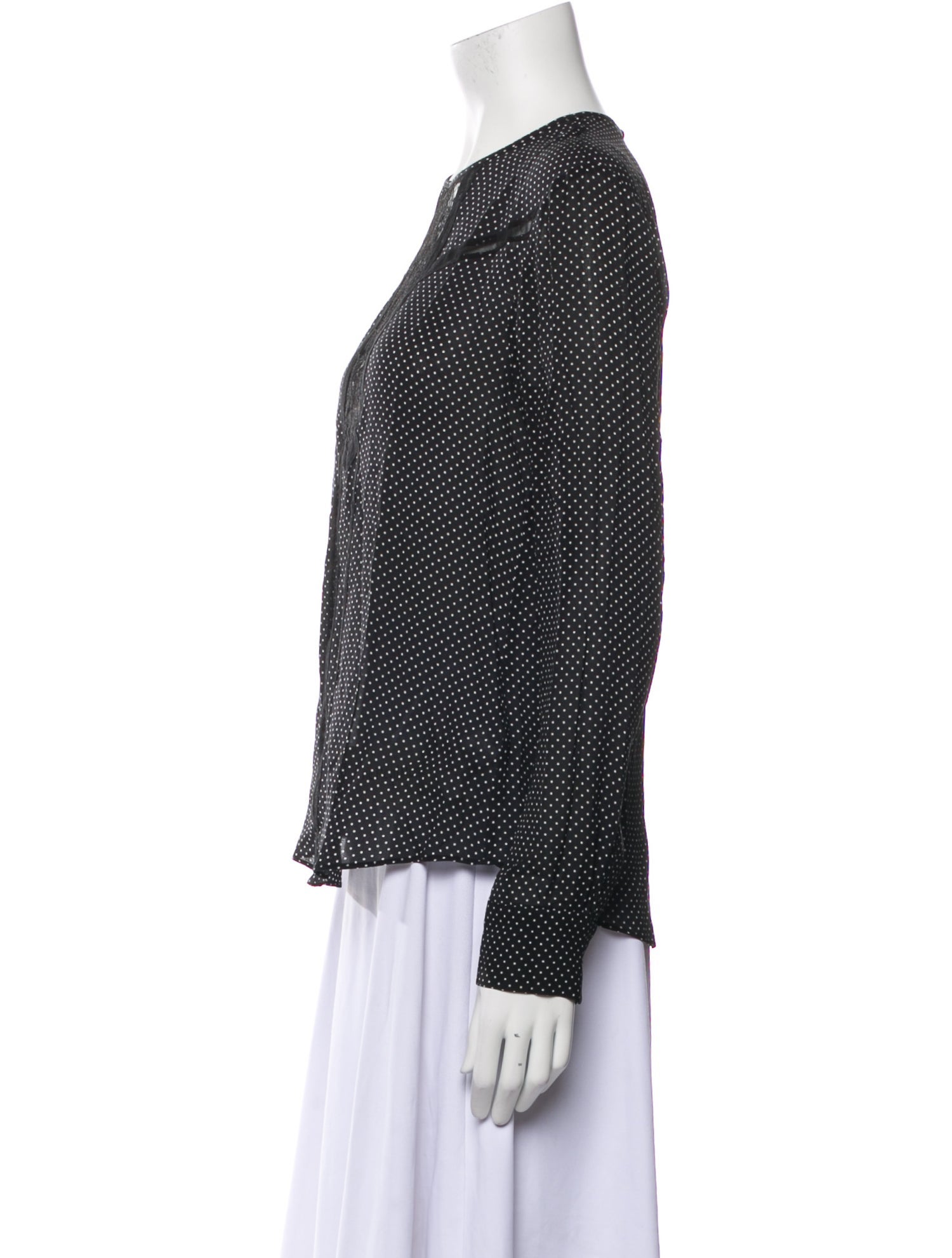 A.L.C. Silk Polka Dot Print Blouse