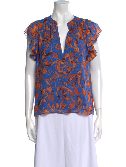 A.L.C. Silk Printed Blouse