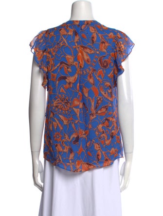 A.L.C. Silk Printed Blouse