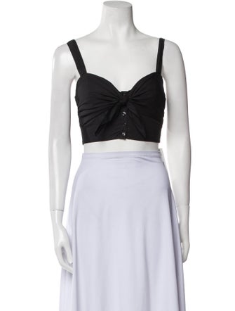 A.L.C. V-Neck Sleeveless Crop Top