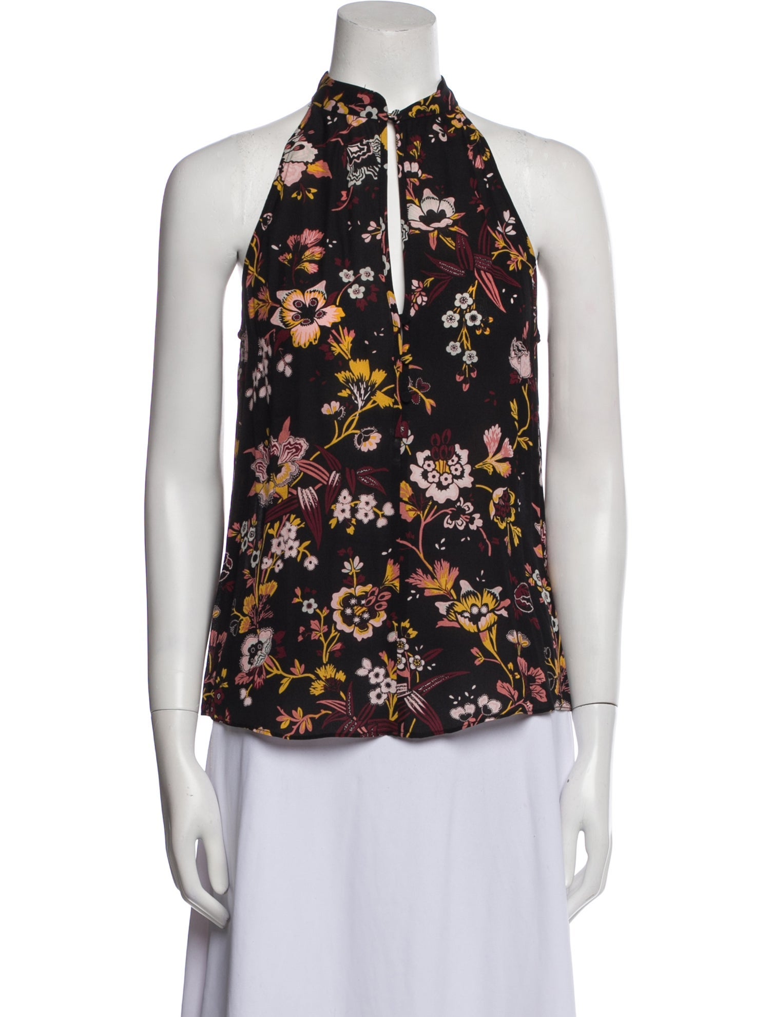 A.L.C. Silk Floral Print Blouse