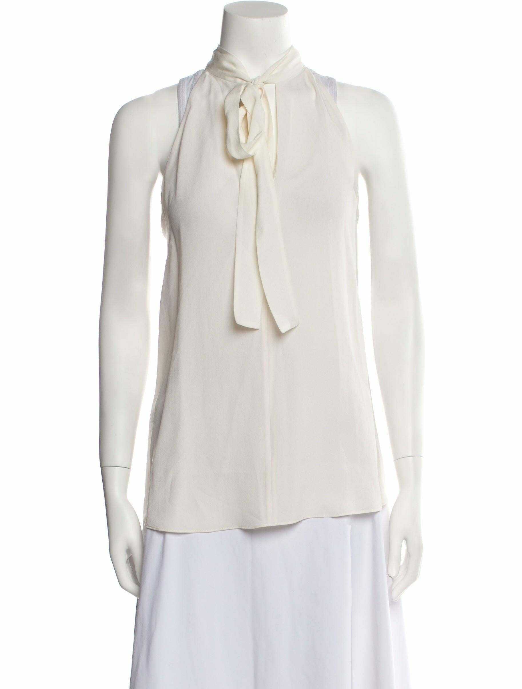 A.L.C. Silk Mock Neck Blouse
