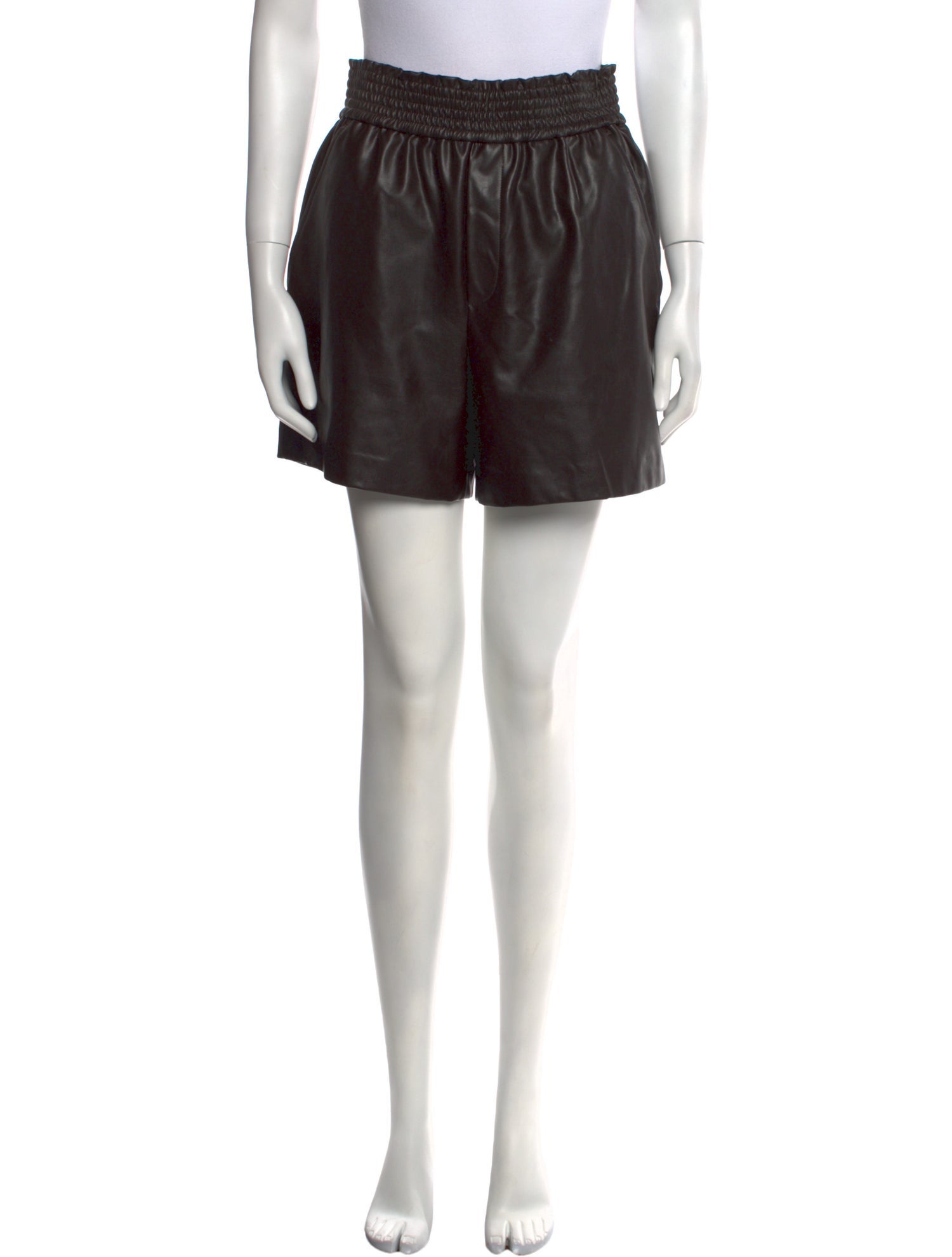 A.L.C. Faux Leather Mini Shorts
