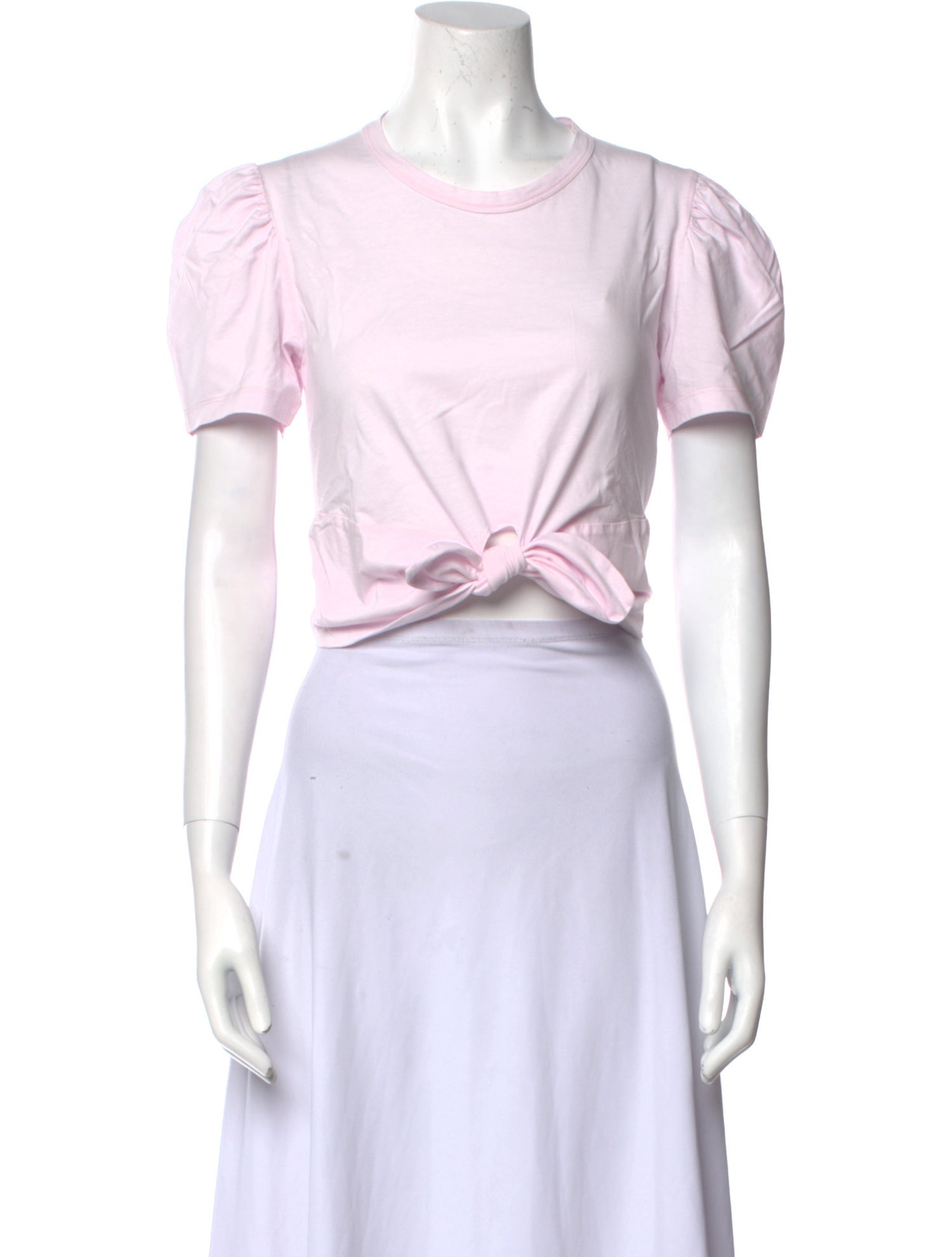 A.L.C. Crew Neck Short Sleeve Crop Top