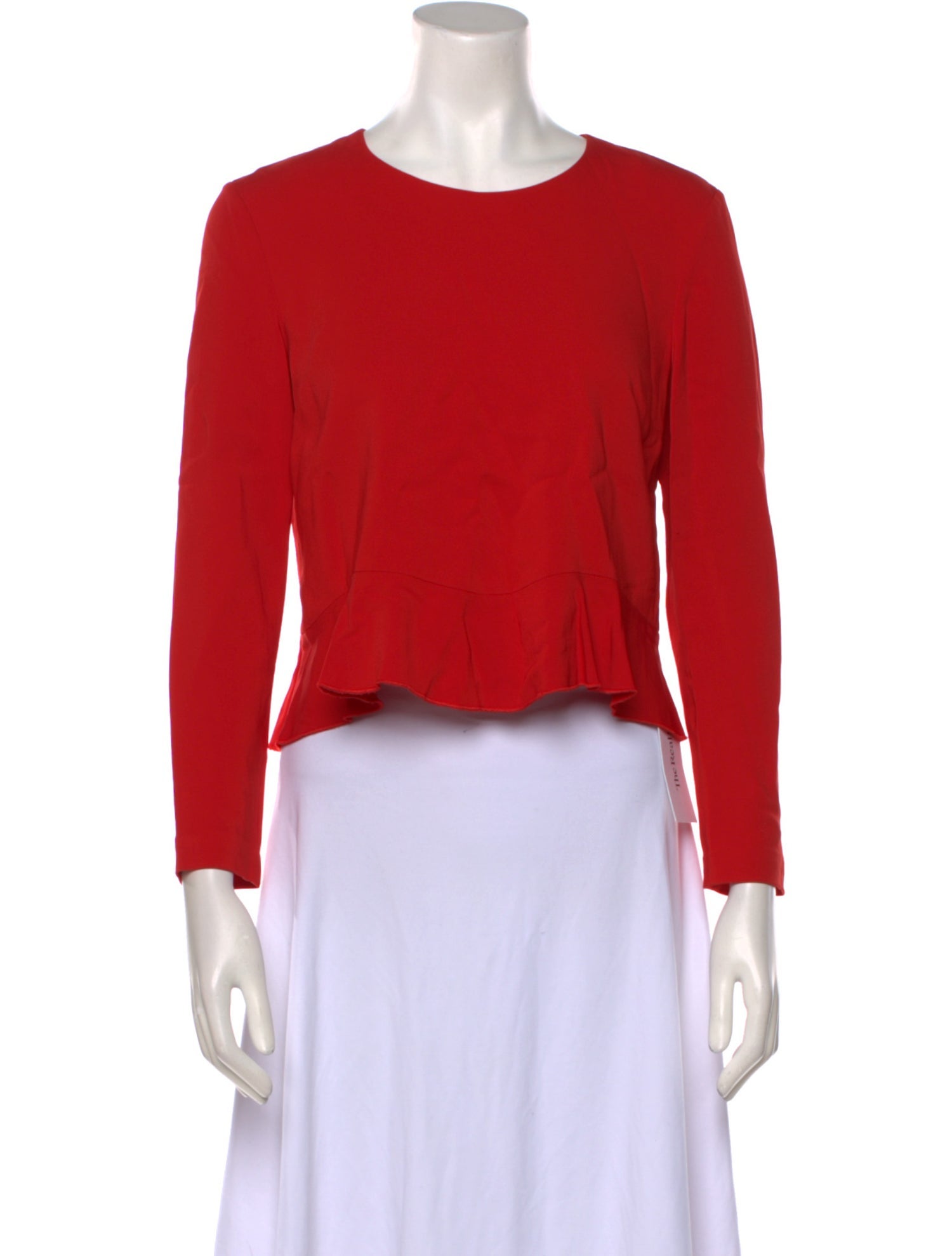 A.L.C. Crew Neck Long Sleeve Crop Top