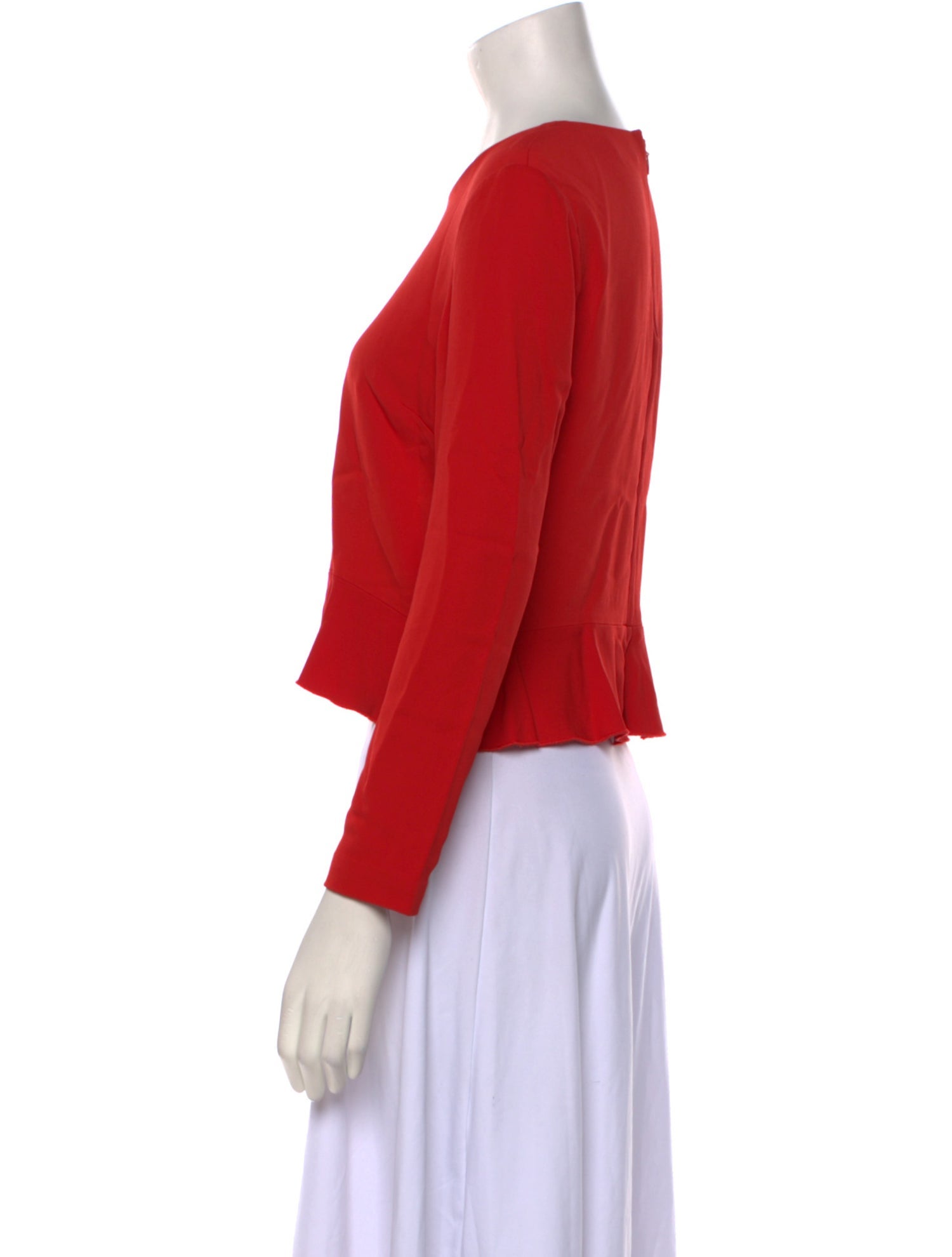 A.L.C. Crew Neck Long Sleeve Crop Top