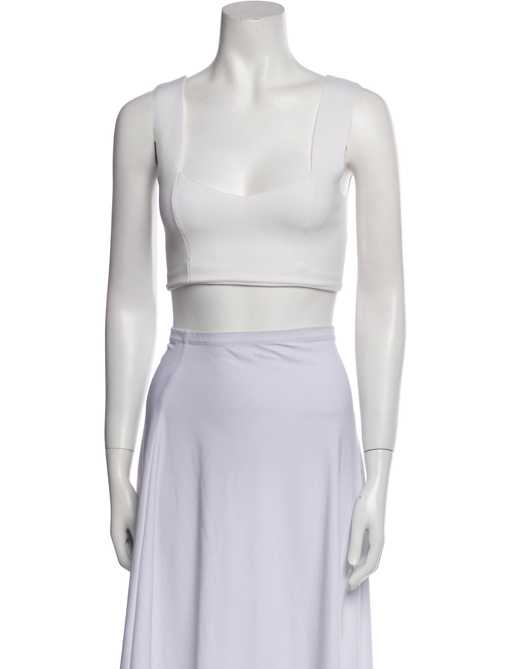 A.L.C. Square Neckline Sleeveless Crop Top