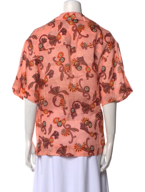 A.L.C. Linen Printed Blouse
