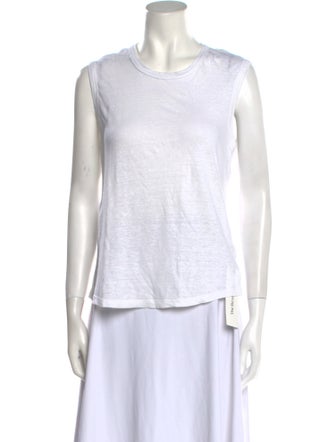 A.L.C. Linen Crew Neck Top