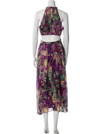 A.L.C. Silk Midi Length Skirt