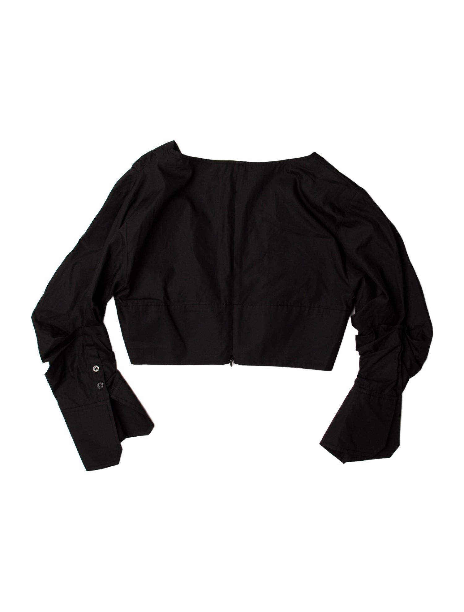 A.L.C. V-Neck Three-Quarter Sleeve Crop Top