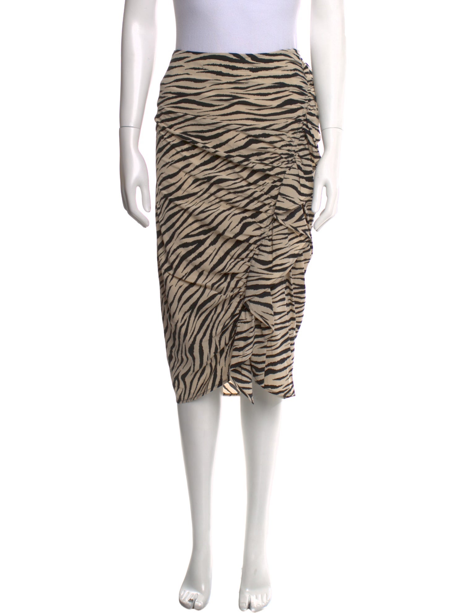 A.L.C. Silk Midi Length Skirt