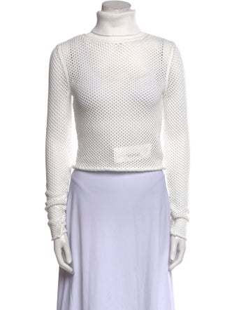 A.L.C. Turtleneck Long Sleeve Crop Top